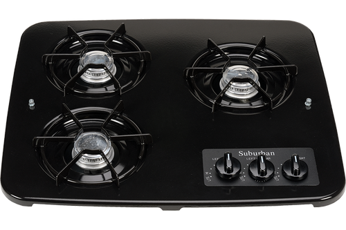 01_3 Burner Drop-In Cooktop_2938ABK_Black