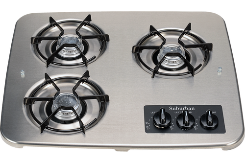 02_3 Burner Drop-In Cooktop_2938AST_Stainless